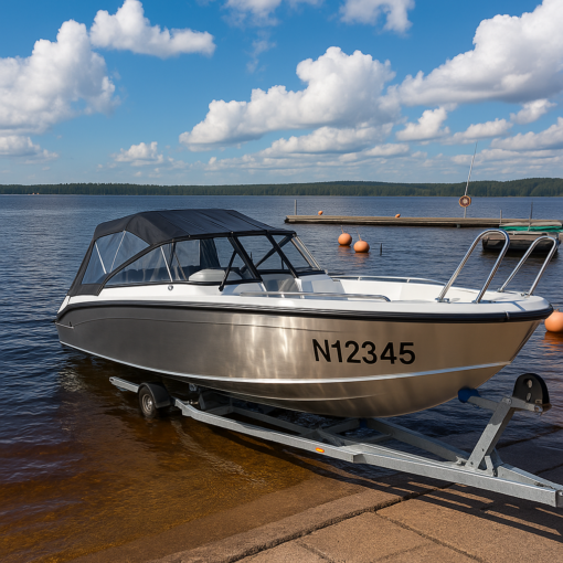 Veneen rekisterinumero tarra, 2 kpl