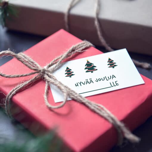 Tuotekuva: pakettikortti lahjapaketille