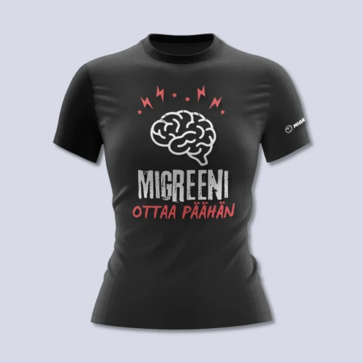 Migreeni ottaa päähän T-paita | Niini x Suomen Migreeniyhdistys